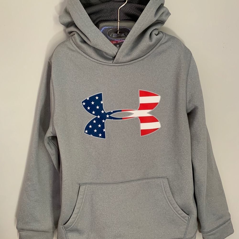 Boys American Flag Under Armour Hoodie
